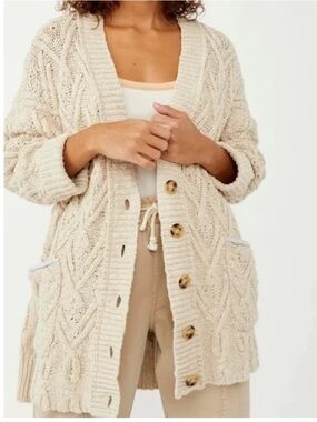 FREE PEOPLE Montana Cable Knit Cardigan